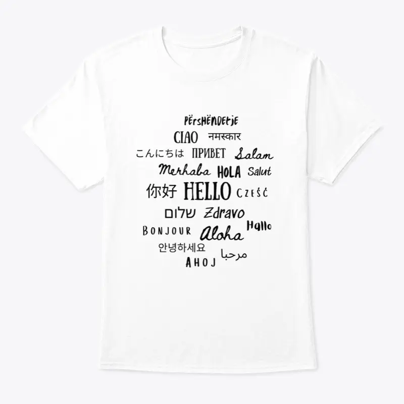 "Hello" Classic White